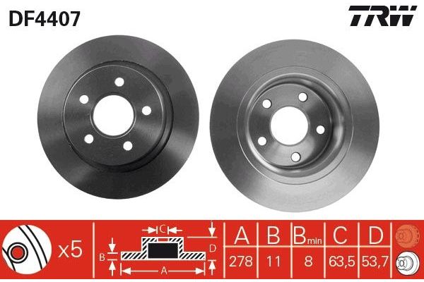 Fren Disk Ayna Arka Sağ ve Sol EUROCRAFT EU F17159-016
