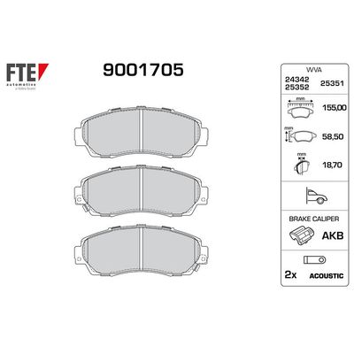 Fren Disk Balata Ön FTE 9001705