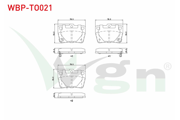 Fren Disk Balata Arka WGN WBP-TO021