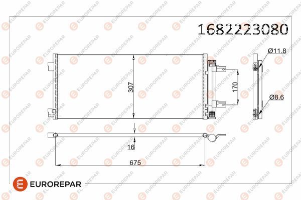 Klima Radyatörü  Opel Astra K HB (09.2015->)  EUROREPAR 1682223080