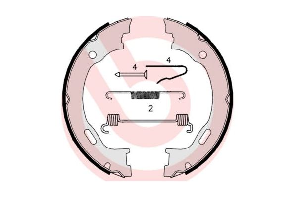 Fren Pabuçlu Balata Arka Mercedes ML -Serisi (BM 163)(09.1997->)  BREMBO S 50 515
