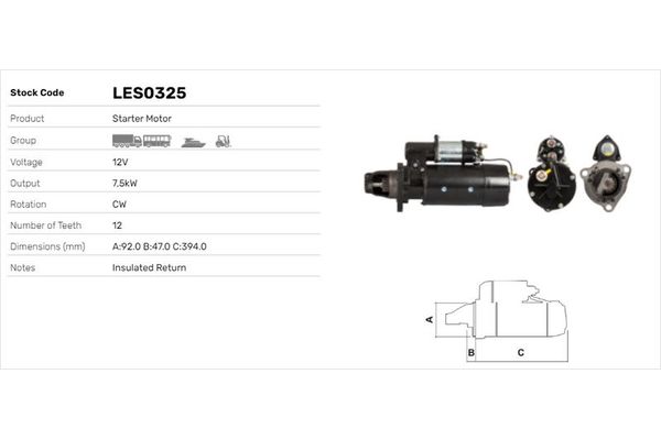 Marş Dinamosu  LUCAS ELEKTRIK LES0325