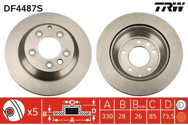 Fren Disk Ayna Arka Sağ ve Sol Porsche Cayenne (Typ 9PA)(08.2002->)  SWAPP 43532