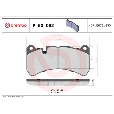 Fren Disk Balata Arka BREMBO P 50 092