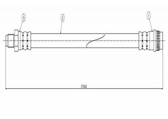 Fren Hortumu Ön Sağ veya Sol CAVO C800 297A  7700832611