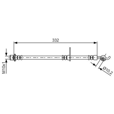 Fren Hortumu Arka Sağ veya Sol Toyota Auris (E15)(10.2006->)  BOSCH 1 987 481 655