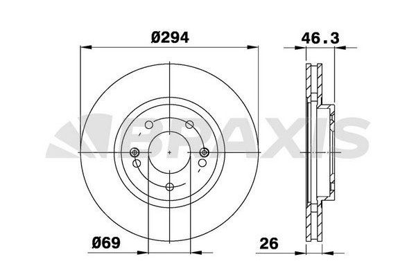 Fren Disk Ayna Ön Sağ ve Sol Hyundai Santa Fe (SM)(2001->)  BRAXIS AE0347