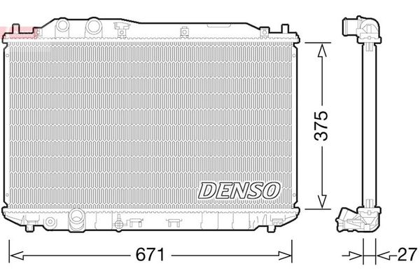 Su Radyatörü  Volkswagen T-Roc (A11)(09.2017->2021)  DENSO DRM40029