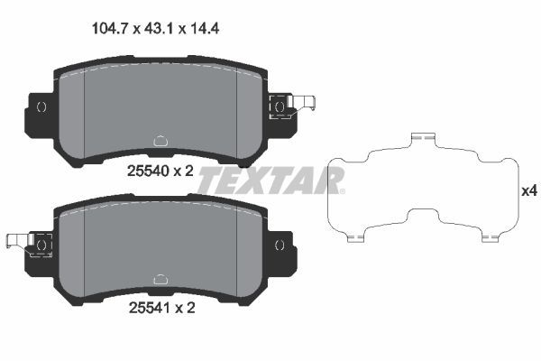 Fren Disk Balata Arka Mazda CX-5 (KE)(2012->)  TEXTAR 2554001