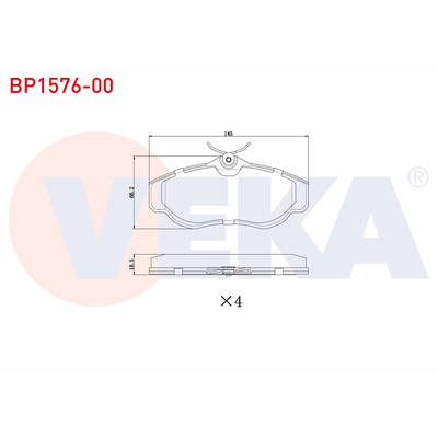 Fren Disk Balata Ön Land Rover Discovery (LT)(01.1999->)  VEKA BP1576-00