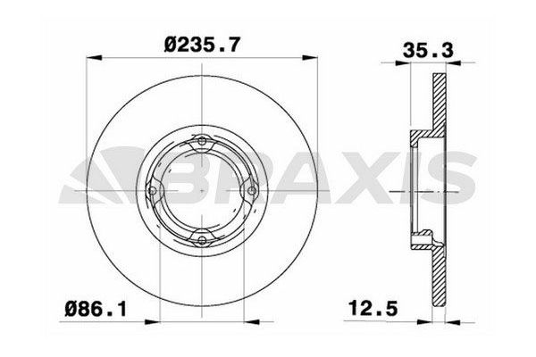 Fren Disk Ayna Ön Sağ ve Sol Chevrolet Matiz (2005->)  BRAXIS AE0063