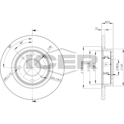 Fren Disk Ayna Ön Sağ ve Sol SWAPP 43113