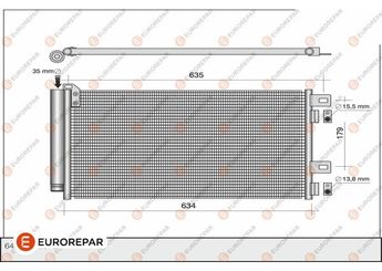 Klima Radyatörü  EUROREPAR 1610159880  1610159880 1490572 64531490572