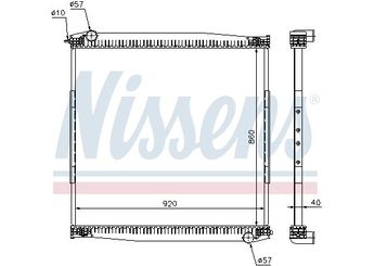 Su Radyatörü  NISSENS 640690  2215003203 10570465 10570474 10570491 1327249 1397435 1408881 1442751 1764886 570465 570474 570491