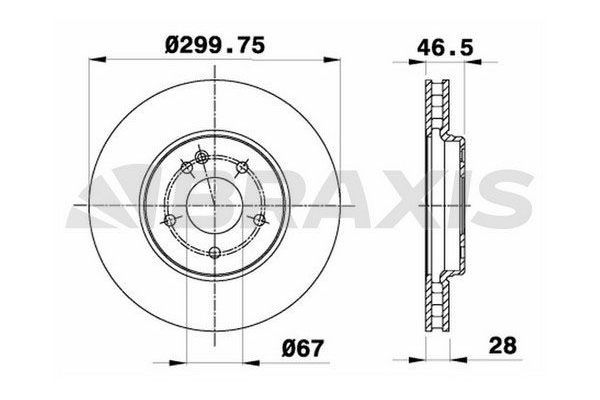 Fren Disk Ayna Ön Sağ ve Sol BRAXIS AE0712