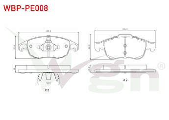 Fren Disk Balata Ön WGN WBP-PE008  