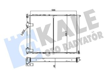 Su Radyatörü  KALE 162000  A2205000903 7701035721 77 01 035 721 7701035951 77 01 035 951