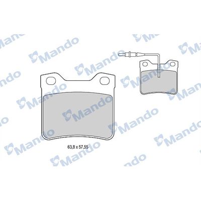 Fren Disk Balata Arka Peugeot 605 (08.1989->)  MANDO MBF015771