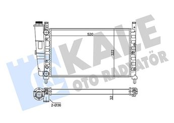 Su Radyatörü  KALE 342265  8D0121251Q 8D0121251K 8D0121251E 7075124 7578119 7652375 7685063 7732211