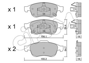 Fren Disk Balata Ön CIFAM 822-817-2  77367213 77367369 77368048