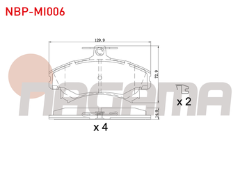 Fren Disk Balata Ön NAGAMA NBP-MI006  