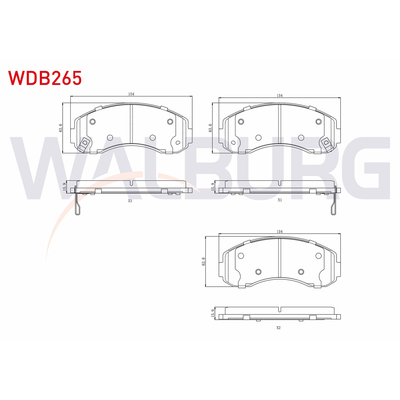 Fren Disk Balata Ön WALBURG WDB265