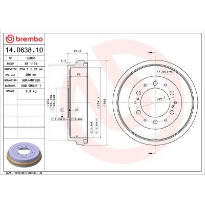 Kampana Arka Sağ veya Sol BREMBO 14.D638.10