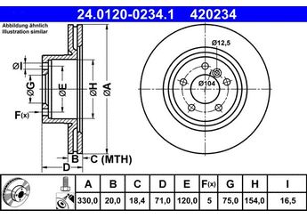 Fren Disk Ayna Arka Sağ ve Sol ATE 24 0120-0234 1  34206790362 34 20 6 790 362 34206868936 34 20 6 868 936