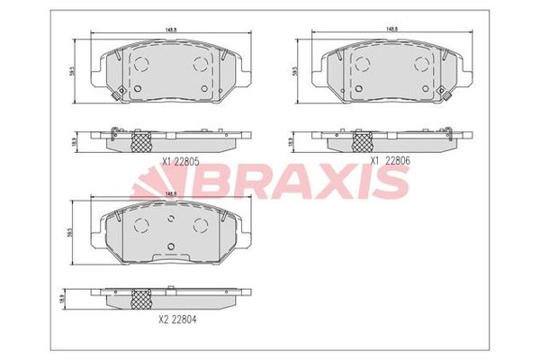 Fren Disk Balata Ön Kia ProCeed (CD)(2018->)  BRAXIS AA0749