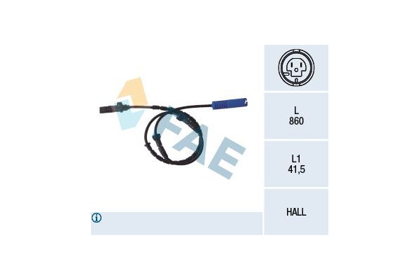 Abs Sensörü Arka Sağ veya Sol BMW 5 Serisi Sedan (E39)(1995->)  FAE 78046