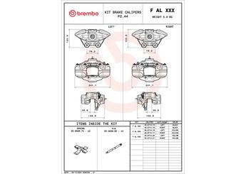 Fren Kaliper Ön Sağ veya Sol BREMBO F AL D52  6855481 6855482 34216799461