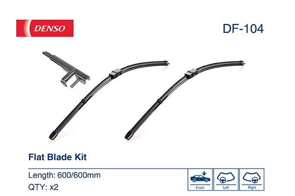 Silecek Süpürgesi Ön  600/600 mm - 24/24 inç DENSO DF-104
