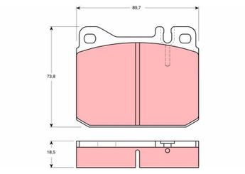 Fren Disk Balata Ön TRW GDB1103  281698151 281698151A 281698151B 281 698 151 281 698 151 A 281 698 151 B