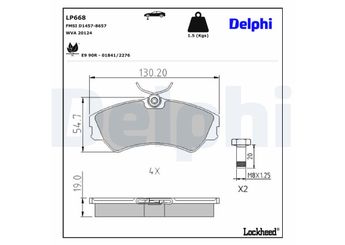 Fren Disk Balata Ön DELPHI LP668  LP668 701698151 701 698 151 701698151C 701 698 151C