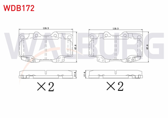 Fren Disk Balata Ön WALBURG WDB172  