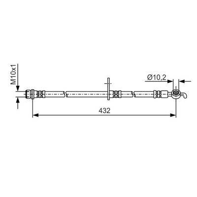 Fren Hortumu Ön Sağ Toyota Land Cruiser 200 (J20)(2008->)  BOSCH 1 987 481 A57