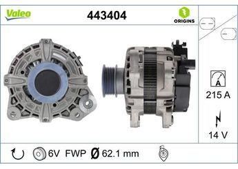 Alternatör  VALEO 443404  125812037 125812038 125812075 30644945 31489212 36012360