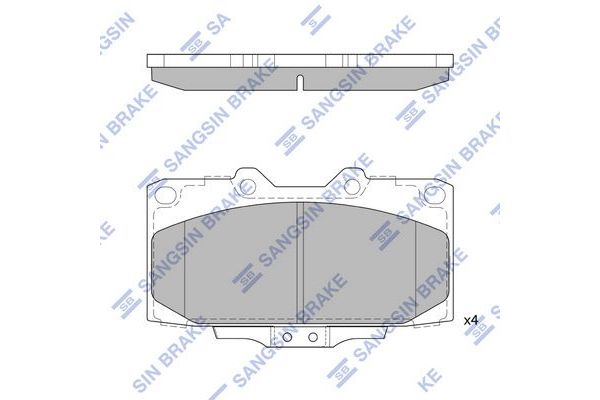 Fren Disk Balata Ön Nissan 200 SX (S14)(04.1994->)  SANGSIN SP1486