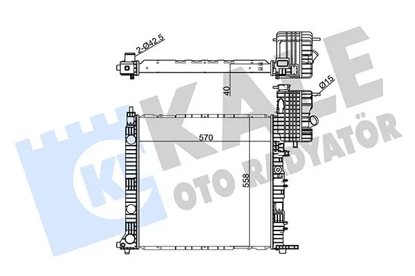 Su Radyatörü  Mercedes V -Sınıfı (638)  KALE 346170