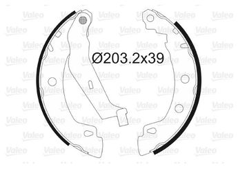 Fren Pabuçlu Balata Arka VALEO 562629  7701207266 7701204835