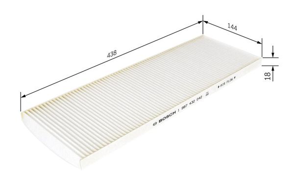 Polen Filtresi  Fiat Ducato JTD Kamyonet Çift Kabin (03.1994->)  BOSCH 1 987 432 042