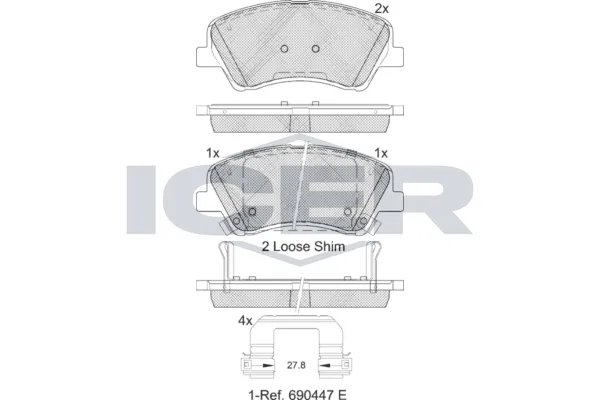 Fren Disk Balata Ön WONGA 27989