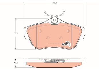 Fren Disk Balata Arka TRW GDB1740  GDB1740 1673601480 425367 4253 67 425368 4253 68 425497 4254 97 71770052 77364513 9467549087 SU001A1065 SU001-A1065 SU001B4360