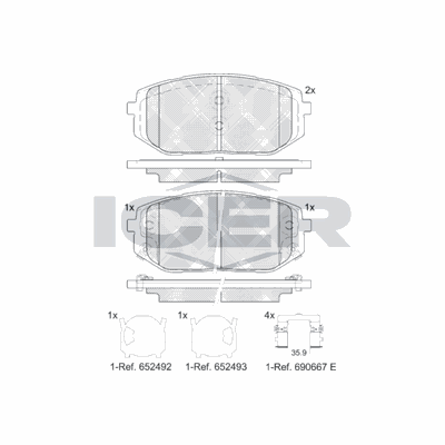 Fren Disk Balata Ön Kia EV6 (CV)(2021->)  AP 05P2375