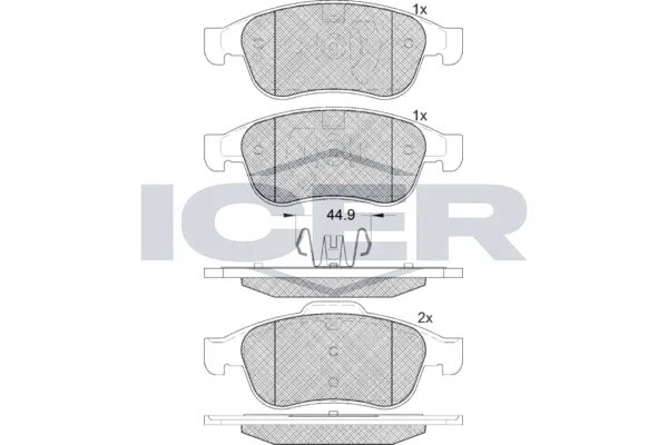 Fren Disk Balata Ön Dacia Dokker Express Van (11.2012->)  KALE BALATA 24914 180 05 ANS KD13