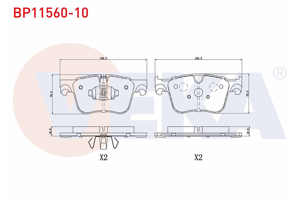 Fren Disk Balata Ön Opel Combo Life E (2018->)  VEKA BP11560-10