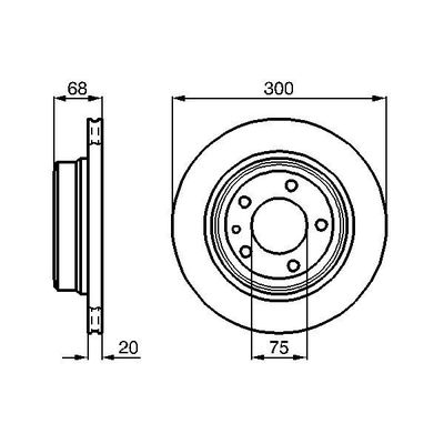 Fren Disk Ayna Arka Sağ ve Sol BMW 7 Serisi (E32)(1986->)  BOSCH 0 986 478 320
