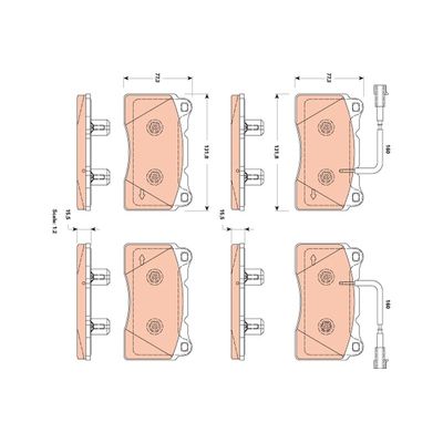 Fren Disk Balata Ön Alfa Romeo Giulietta (191)(2010->)  TRW GDB1888