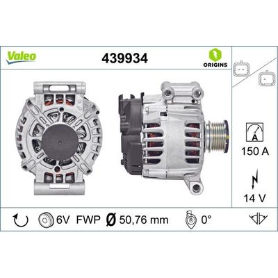 Alternatör  VALEO 439934