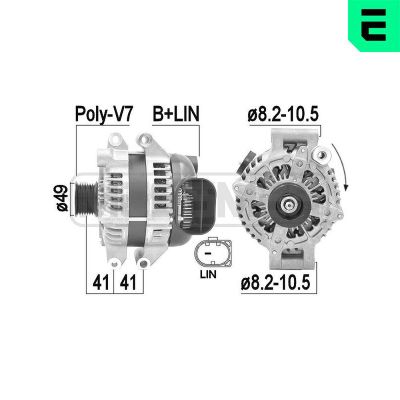 Alternatör  BMW 6 Serisi Coupe (F13)(2011->)  DENSO DAN1138